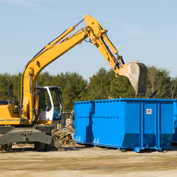 are there any restrictions on where a residential dumpster can be placed in Donovan Estates